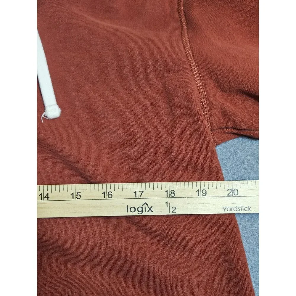 American Eagle Hoodie Mens Small Orange Sweatshirt Heavyweight Pouch Sweater - Picture 4 of 6